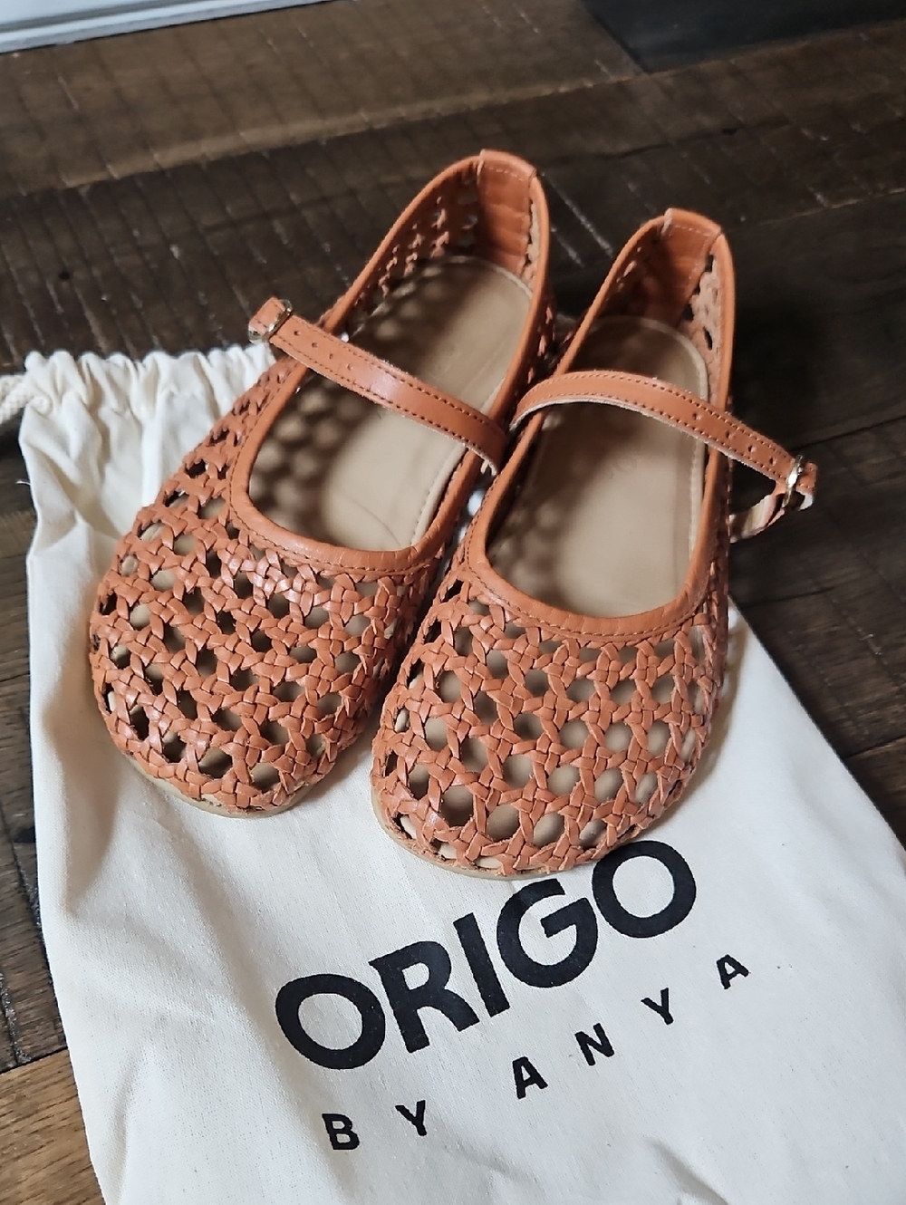 Origо by Anya Womens Woven Tan Mary Jane Shoes